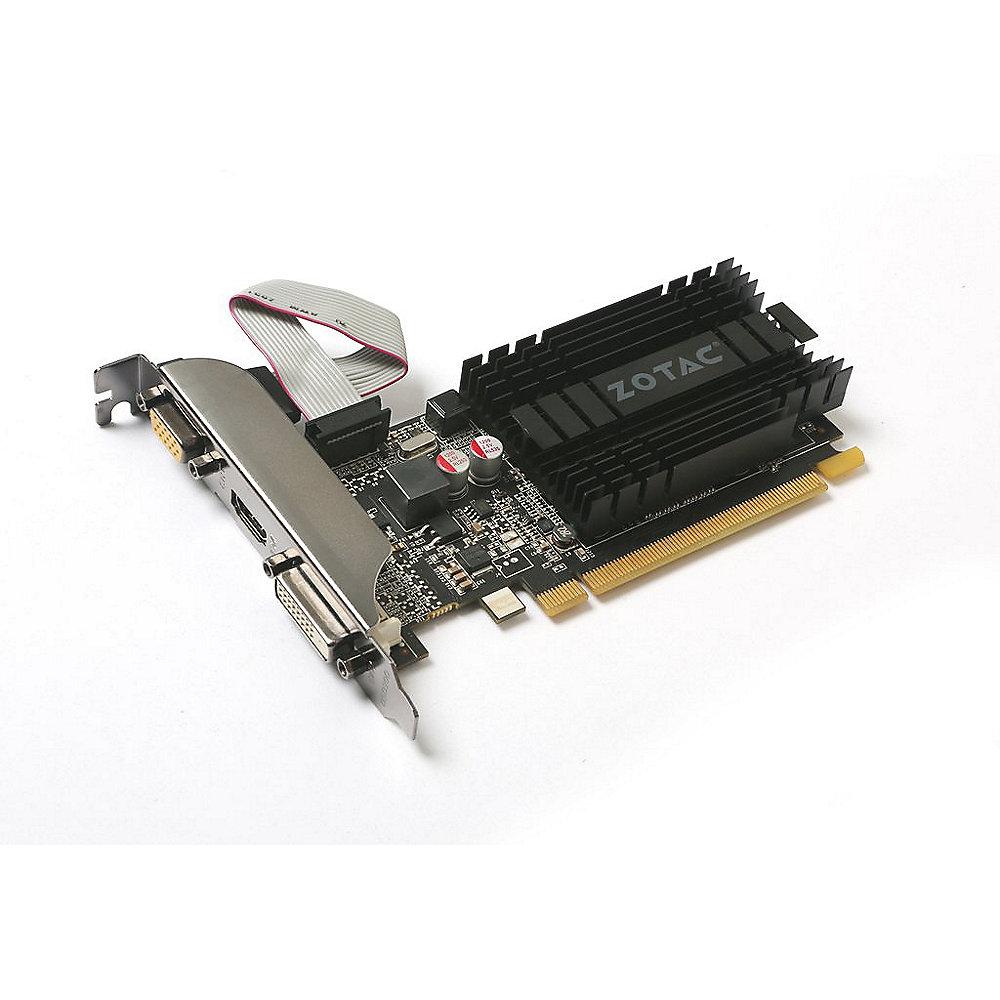 Zotac GeForce GT 710 2GB DDR3 Grafikkarte DVI/HDMI/VGA Low Profile passiv, Zotac, GeForce, GT, 710, 2GB, DDR3, Grafikkarte, DVI/HDMI/VGA, Low, Profile, passiv