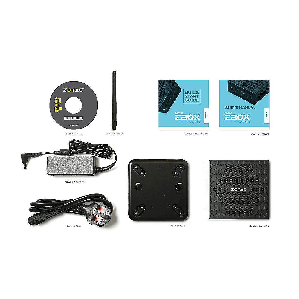 ZOTAC ZBOX CI327 NANO PLUS Mini PC N3450 4GB/32GB SSD DP/HDMI/WLAN/BT Windows 10, ZOTAC, ZBOX, CI327, NANO, PLUS, Mini, PC, N3450, 4GB/32GB, SSD, DP/HDMI/WLAN/BT, Windows, 10