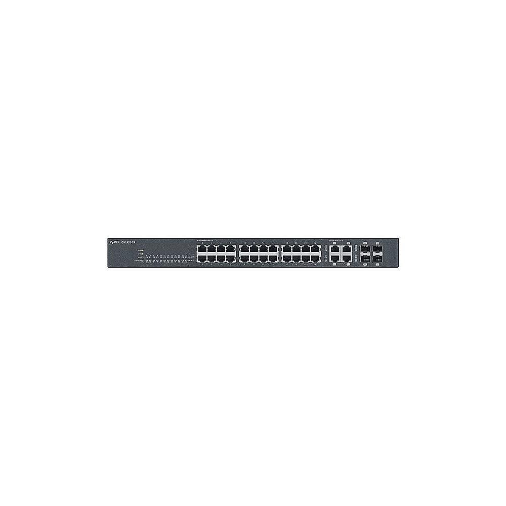 ZyXEL GS1920-24-EU0101F Smart Managed 24-Port   4 SFP Ports Gigabit Switch, ZyXEL, GS1920-24-EU0101F, Smart, Managed, 24-Port, , 4, SFP, Ports, Gigabit, Switch