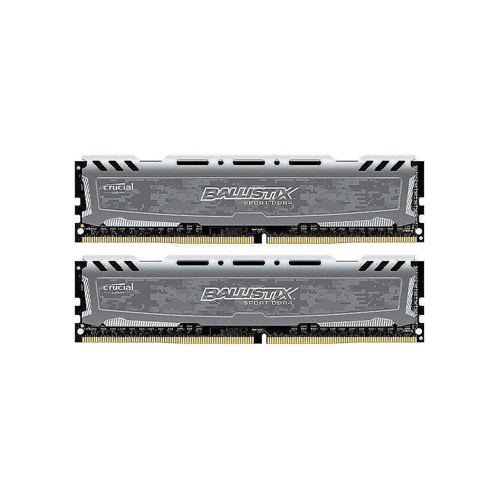 16GB (2x8GB) Ballistix Sport LT Grau DDR4-3000 CL15 (15-16-16) RAM Kit