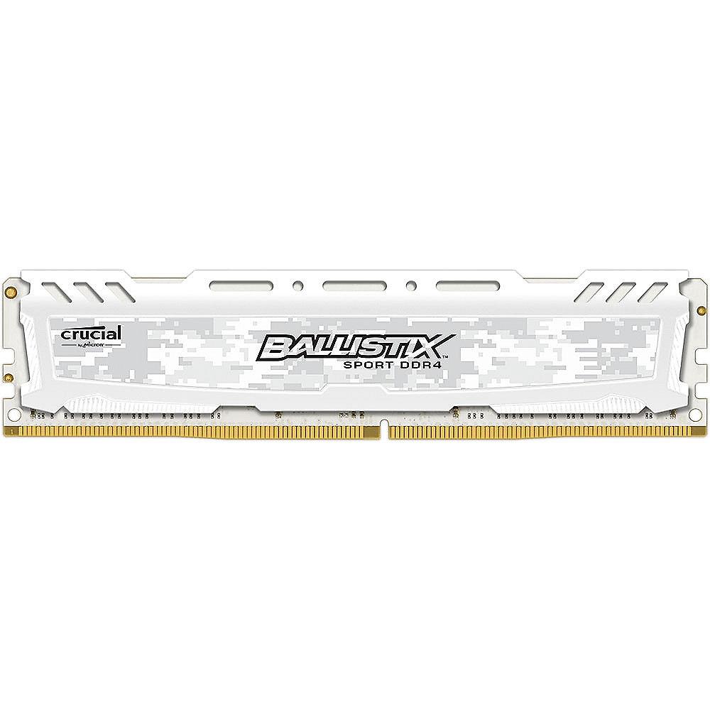 16GB Ballistix Sport LT DDR4-2400 Weiß CL16 (16-16-16) RAM Speicher