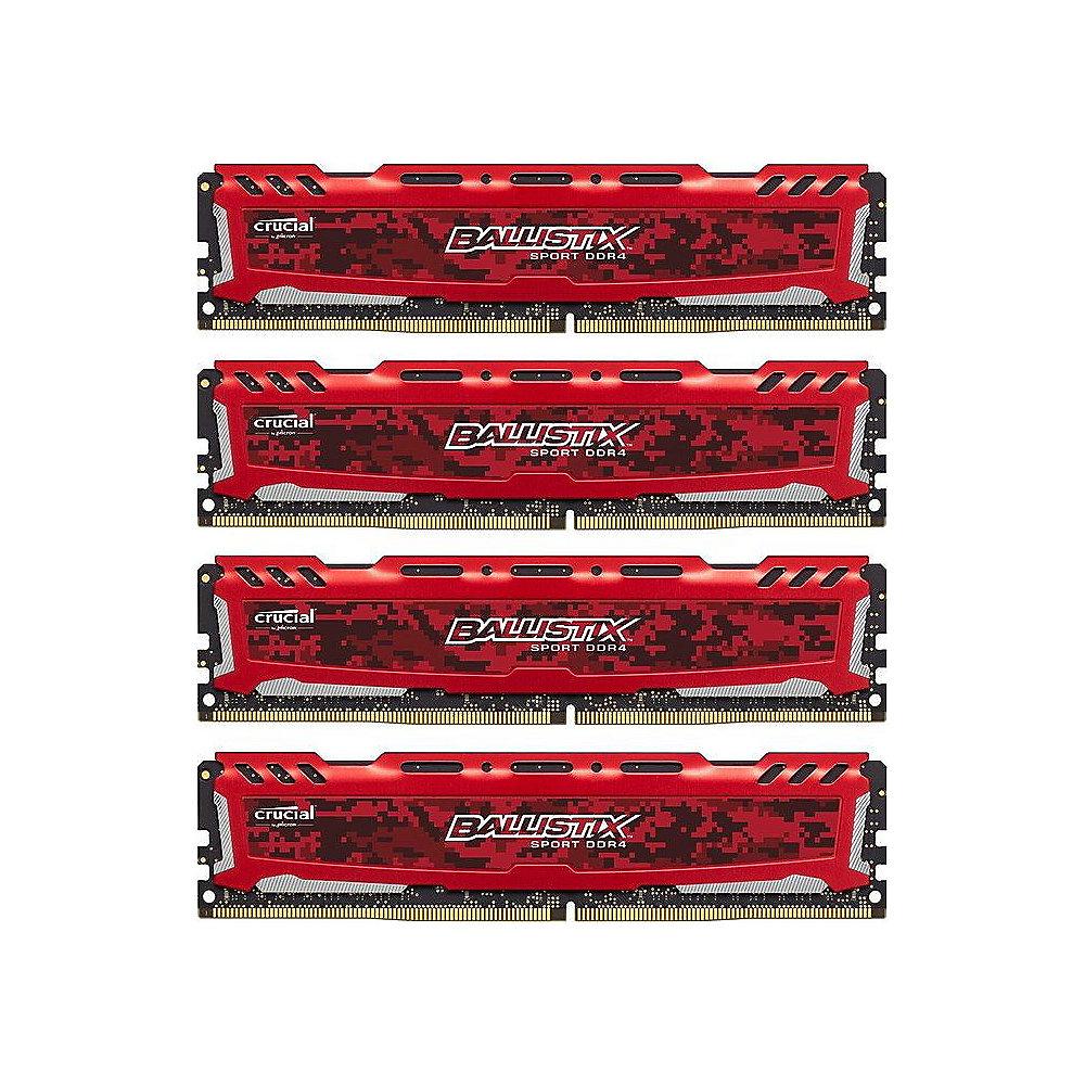 32GB (4x8GB) Ballistix Sport LT Rot DDR4-3000 CL15 (15-16-16) RAM Kit