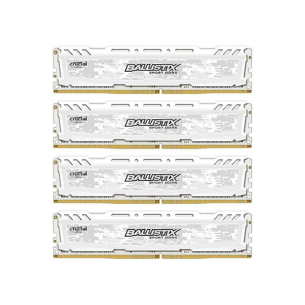 32GB (4x8GB) Ballistix Sport LT Weiss DDR4-3200 CL16 (16-18-18) RAM Kit