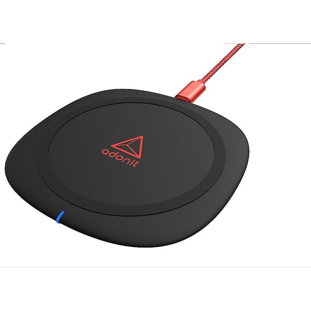 Adonit ADWFCP Wireless Fast Charging Pad 10W Qi schwarz, Adonit, ADWFCP, Wireless, Fast, Charging, Pad, 10W, Qi, schwarz