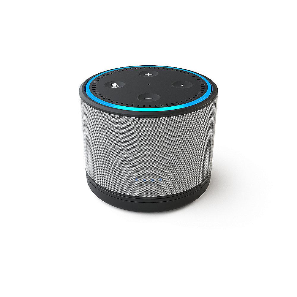 Amazon Echo Dot weiß inkl. stylischer mobiler Ladestation von Ninety7 Dox