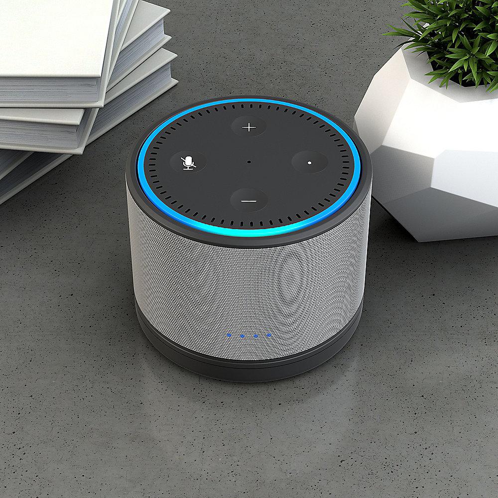 Amazon Echo Dot weiß inkl. stylischer mobiler Ladestation von Ninety7 Dox