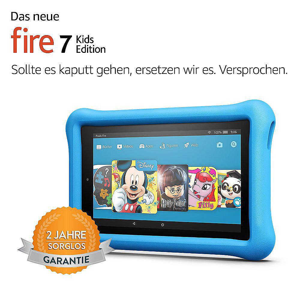 Amazon Fire 7 Kids Edition Tablet WiFi 16 GB Kid-Proof Case blau