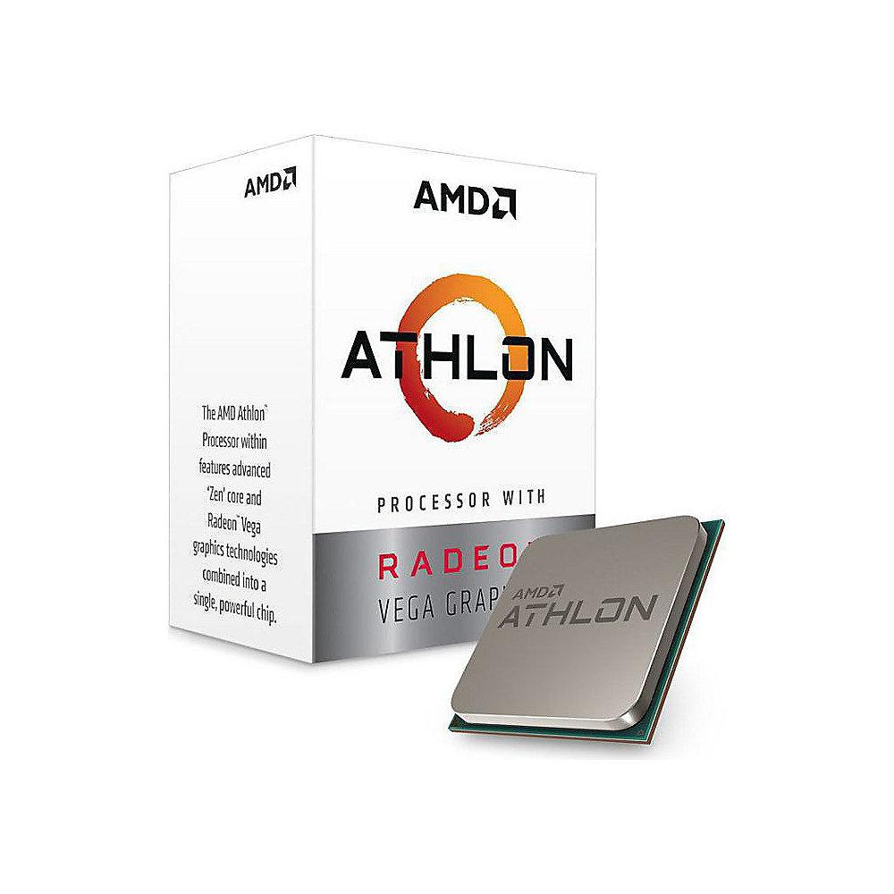AMD Athlon 240GE (2x 3,5 GHz) mit Radeon Vega 3 Grafik, Sockel AM4, AMD, Athlon, 240GE, 2x, 3,5, GHz, Radeon, Vega, 3, Grafik, Sockel, AM4