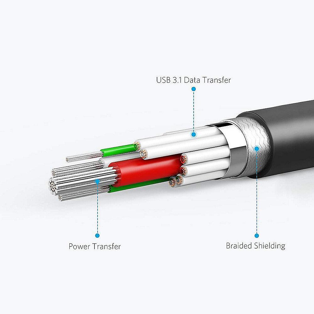 Anker AK-A8485011 Powerline II USB-C zu USB-C 3.1 Gen2 Schwarz, Anker, AK-A8485011, Powerline, II, USB-C, USB-C, 3.1, Gen2, Schwarz