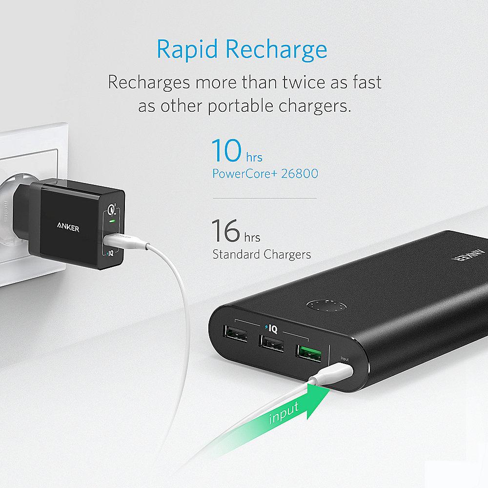 Anker AK-B1374311 PowerCore  26800 mAh Quick Charge 3.0 Powerbank inkl. Stecker