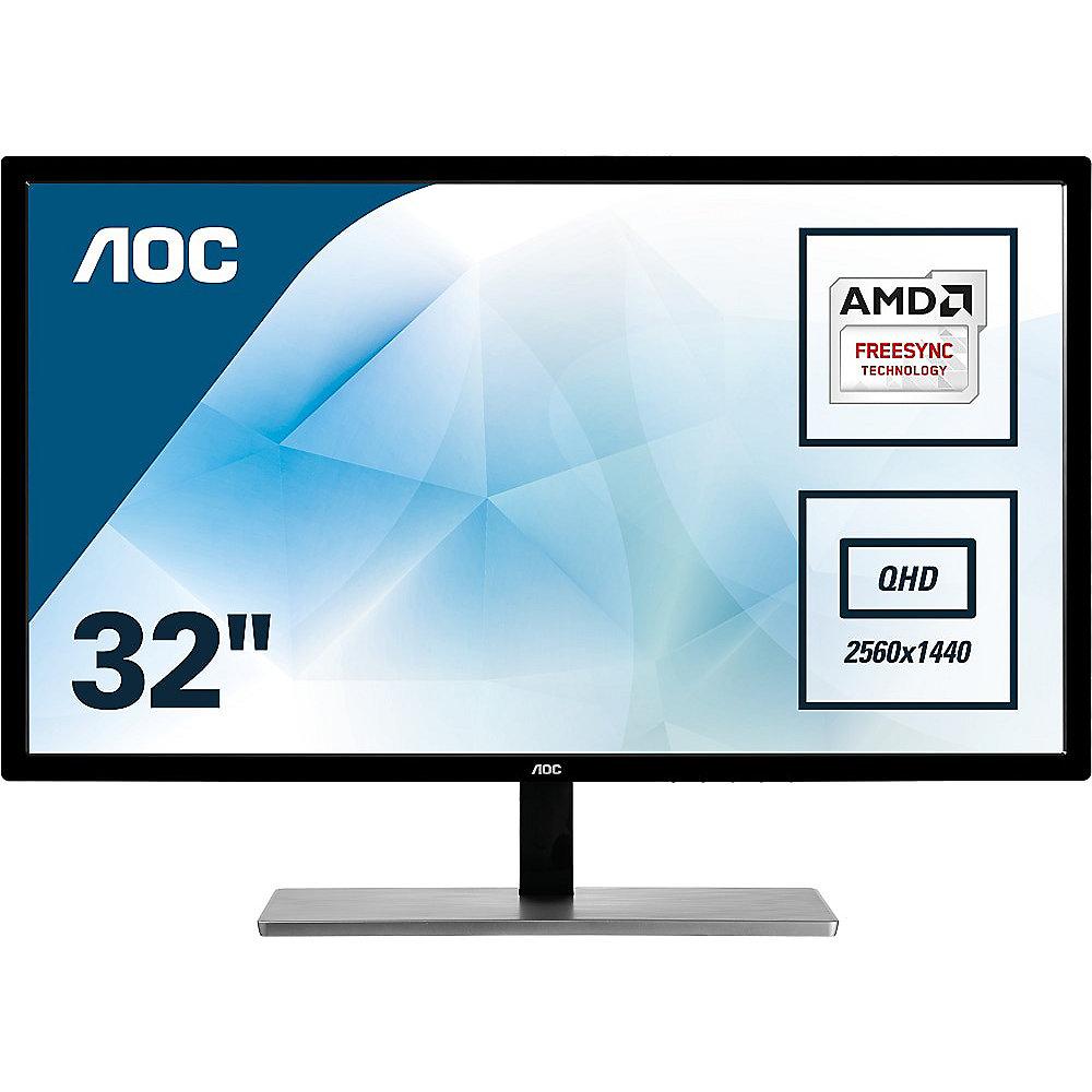 AOC Q3279V 80,12 cm (31.5") WQHD Monitor DVI/HDMI/DP 5ms 20.Mio:1 IPS