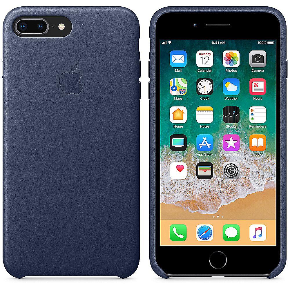 Apple Original iPhone 8 / 7 Plus Leder Case-Mitternachtsblau