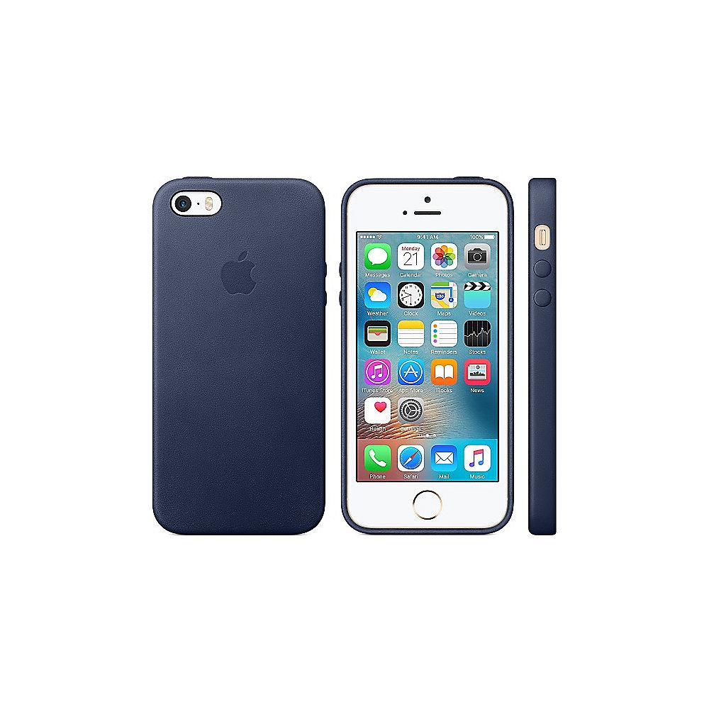 Apple Original iPhone SE Leder Case-Mitternachtsblau
