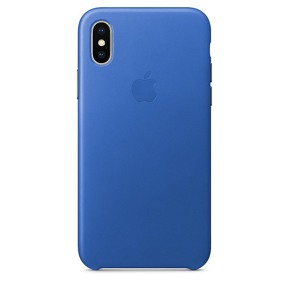 Apple Original iPhone X Leder Case-Electric Blau
