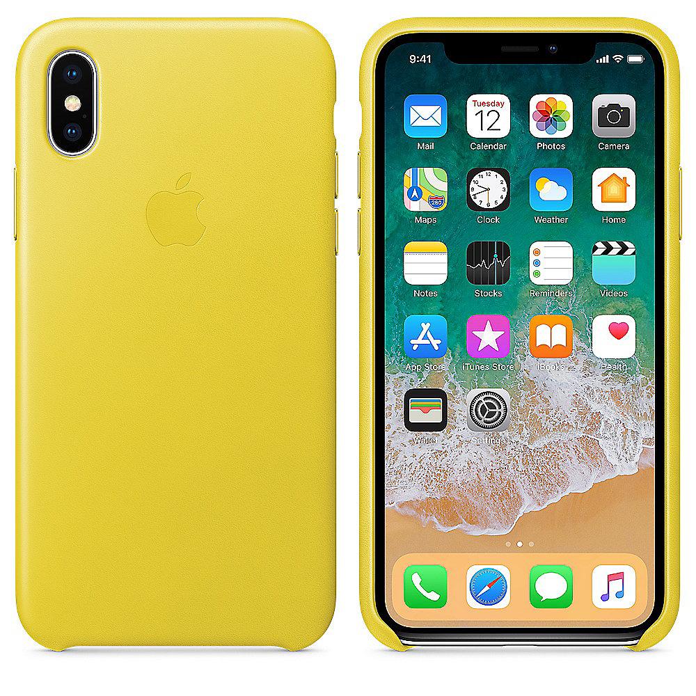 Apple Original iPhone X Leder Case-Frühlingsgelb