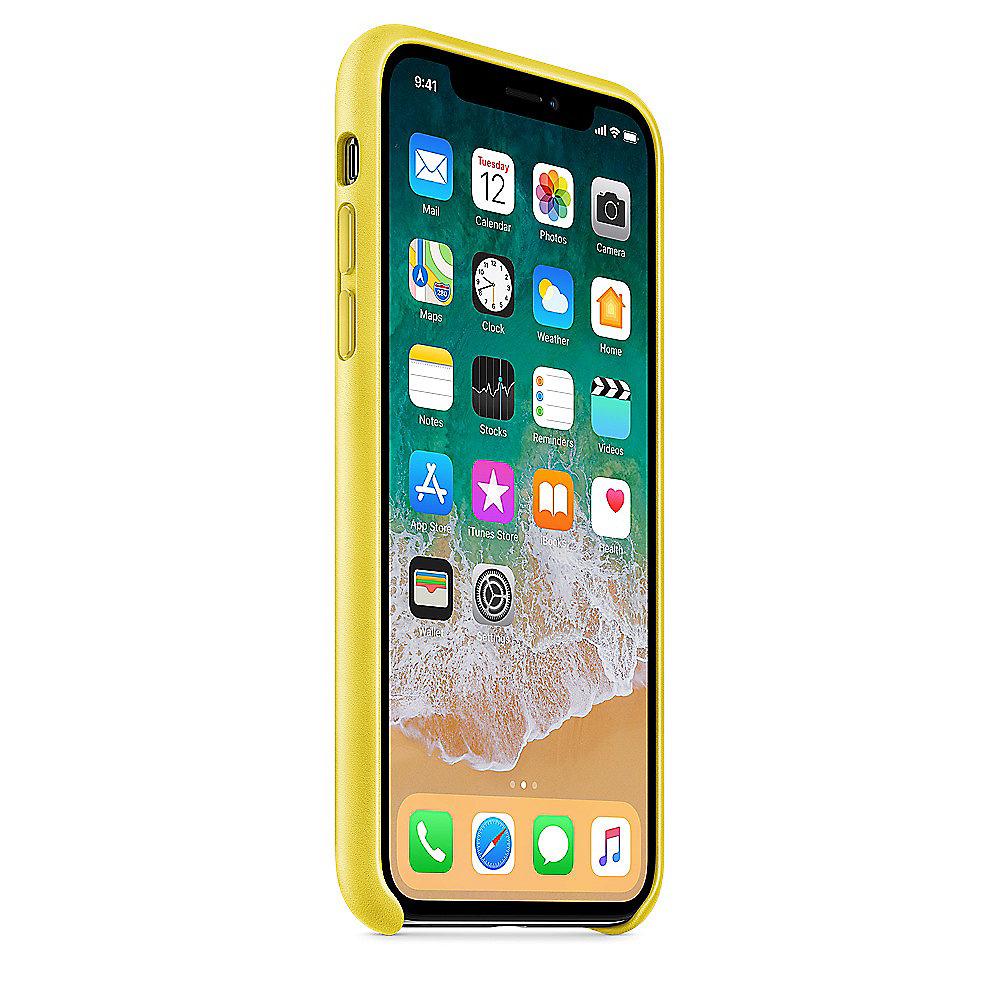 Apple Original iPhone X Leder Case-Frühlingsgelb