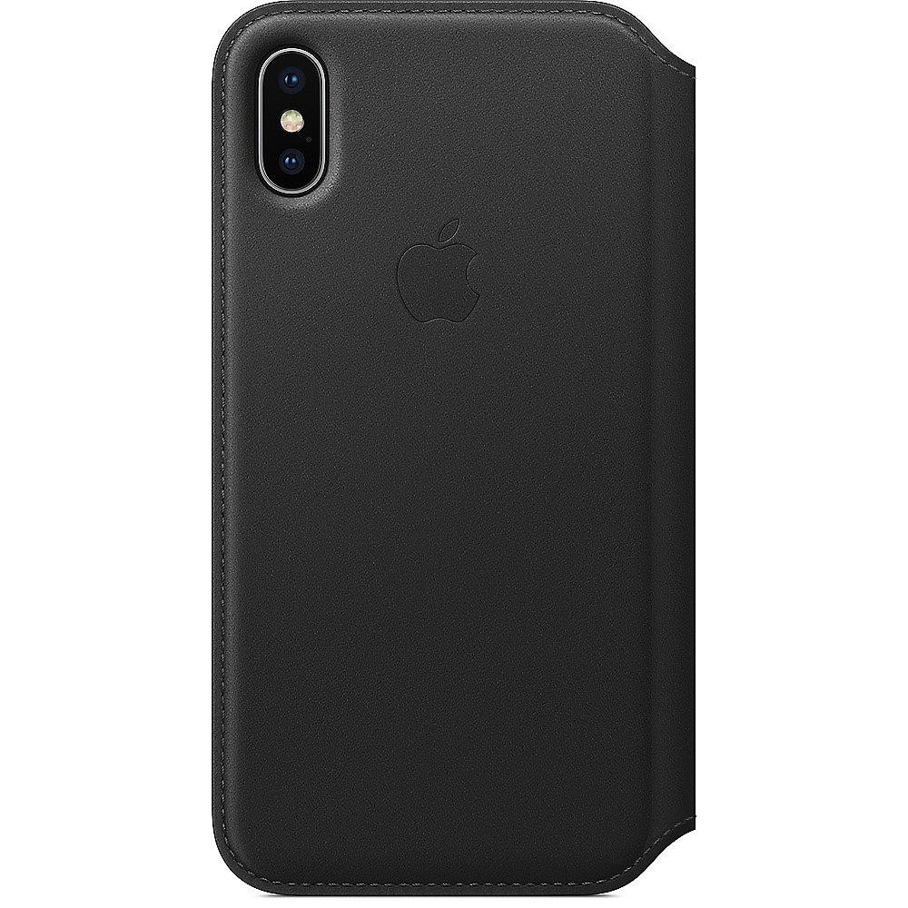 Apple Original iPhone X Leder Folio Case-Schwarz