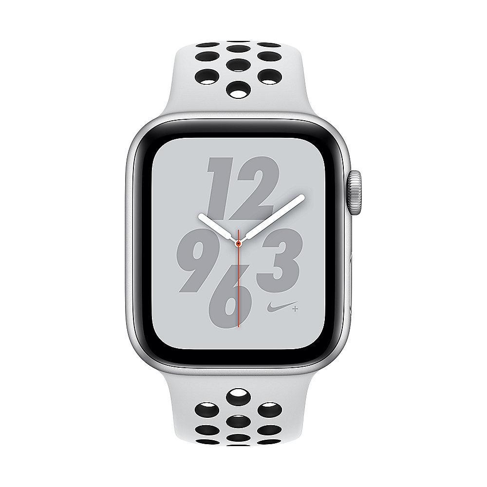 Apple Watch Nike  LTE 44mm Aluminiumgehäuse Silber Sportarmband Platinum Schwarz