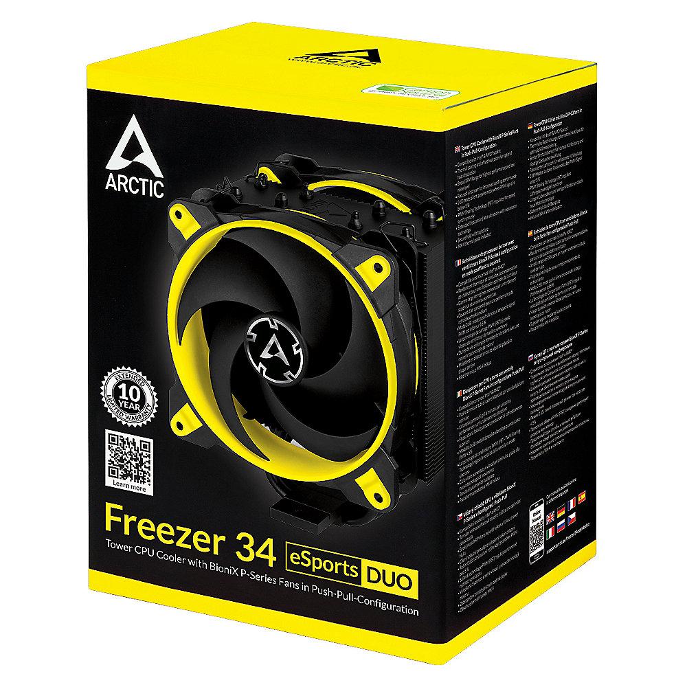 Arctic Freezer 34 eSports DUO Gelb CPU Kühler für AMD und Intel CPUs