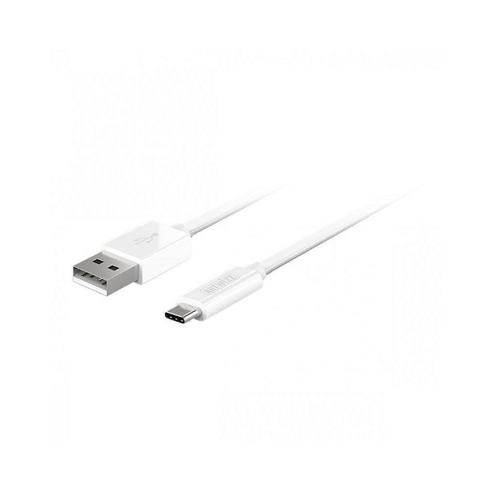 Artwizz Charge und sync USB-C zu USB-A 1m Kabel weiß