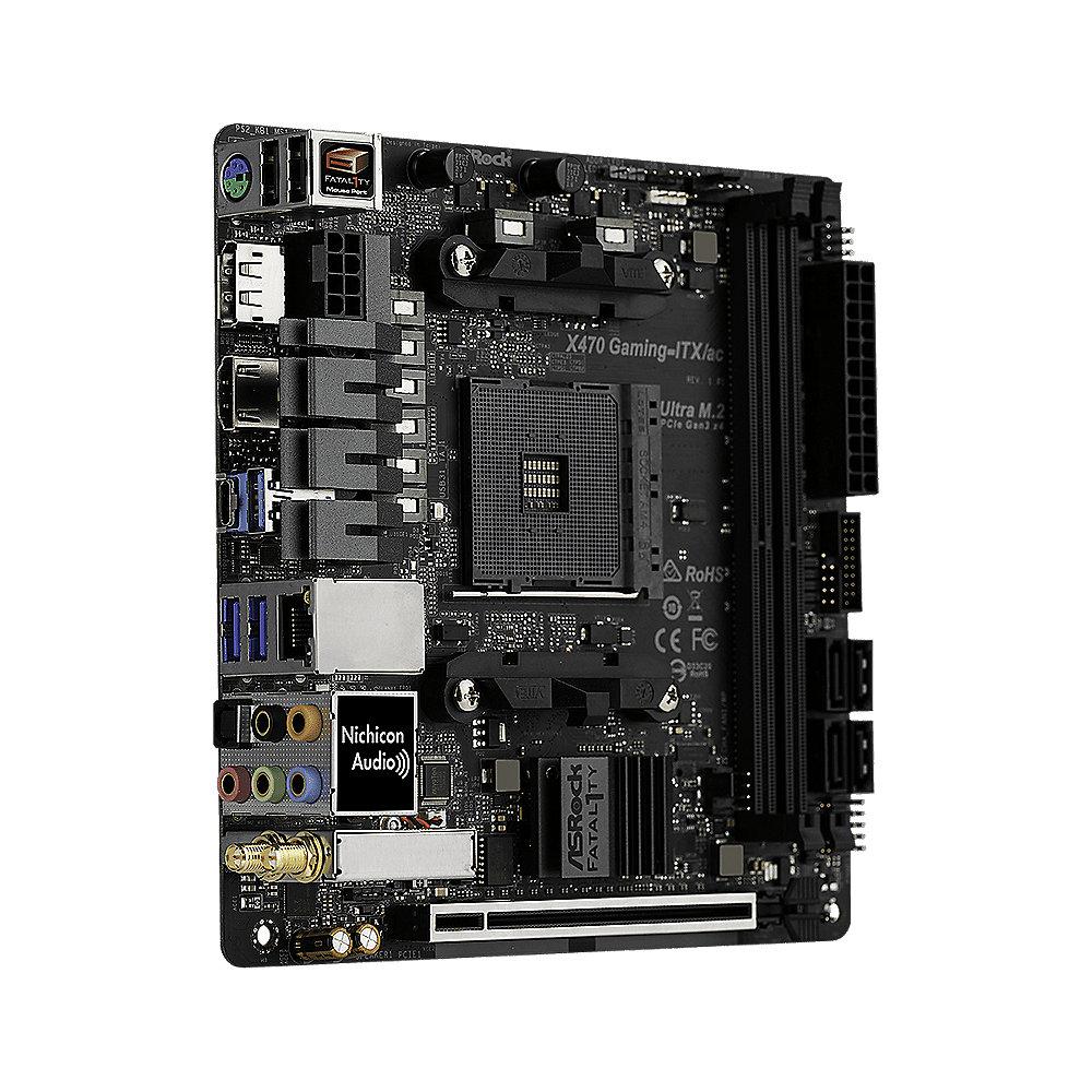 ASRock Fatal1ty X470 Gaming-ITX/ac AM4 ITX Mainboard M.2/HDMI/DP/USB3.1(Gen2), ASRock, Fatal1ty, X470, Gaming-ITX/ac, AM4, ITX, Mainboard, M.2/HDMI/DP/USB3.1, Gen2,