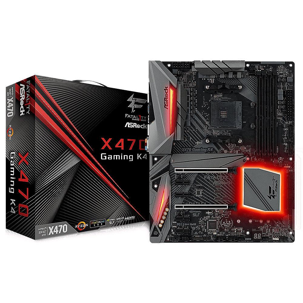 ASRock Fatal1ty X470 Gaming K4 AM4 ATX Mainboard M.2/HDMI/USB3.1(Gen2), ASRock, Fatal1ty, X470, Gaming, K4, AM4, ATX, Mainboard, M.2/HDMI/USB3.1, Gen2,