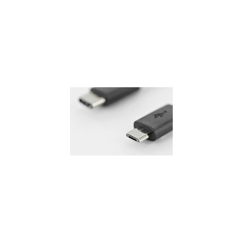 Assmann USB 2.0 Kabel 1,8m Typ-C zu micro-B St./St. schwarz
