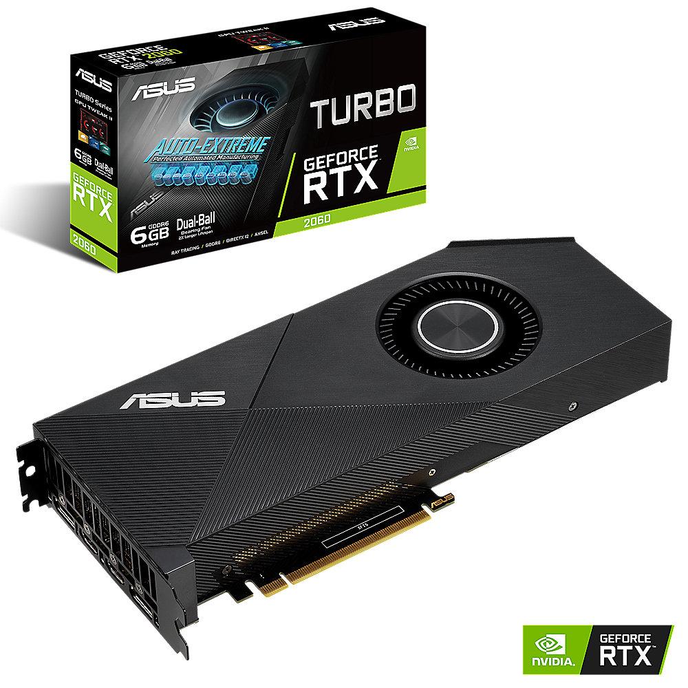 Asus GeForce RTX 2060 Turbo 6GB GDDR6 Grafikkarte 2xDP/2xHDMI