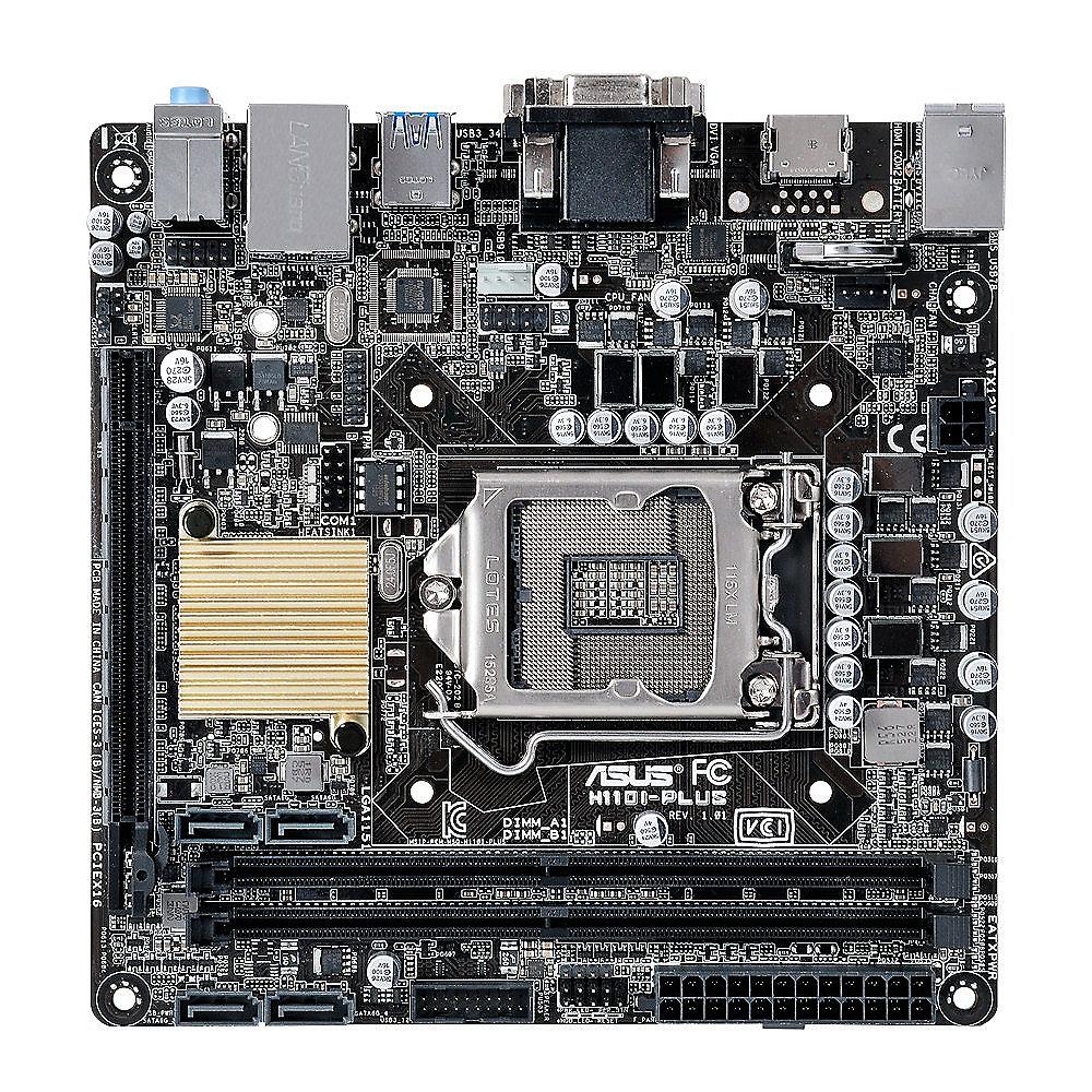 ASUS H110I-Plus GL/SATA600/DVI/VGA/HDMI Mini-ITX Mainboard Sockel 1151