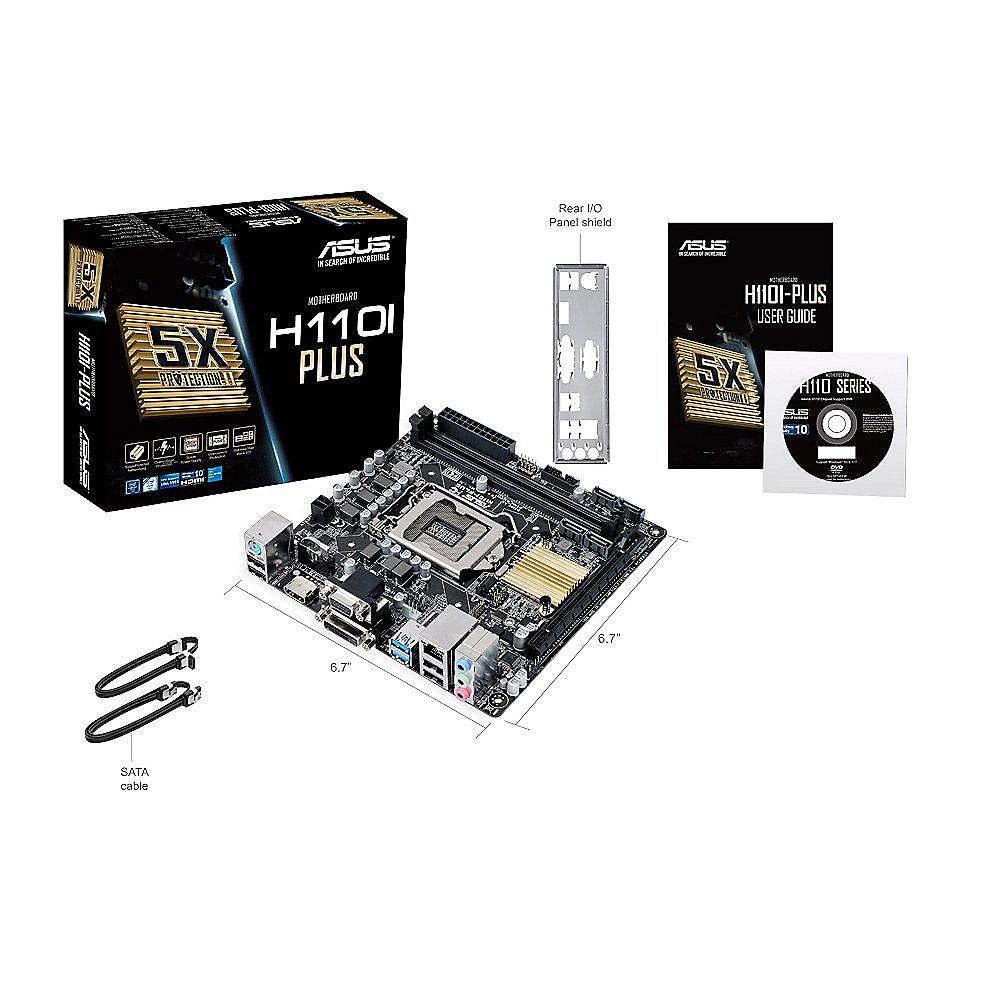 ASUS H110I-Plus GL/SATA600/DVI/VGA/HDMI Mini-ITX Mainboard Sockel 1151