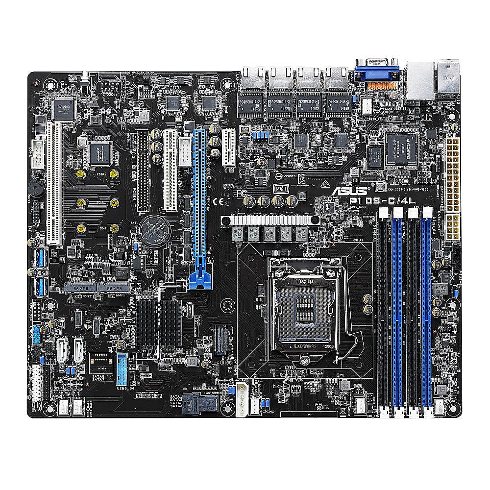 ASUS P10S-C/4L 4x GL/USB3.0/SATA600/VGA ATX Mainboard C232 Sockel 1151