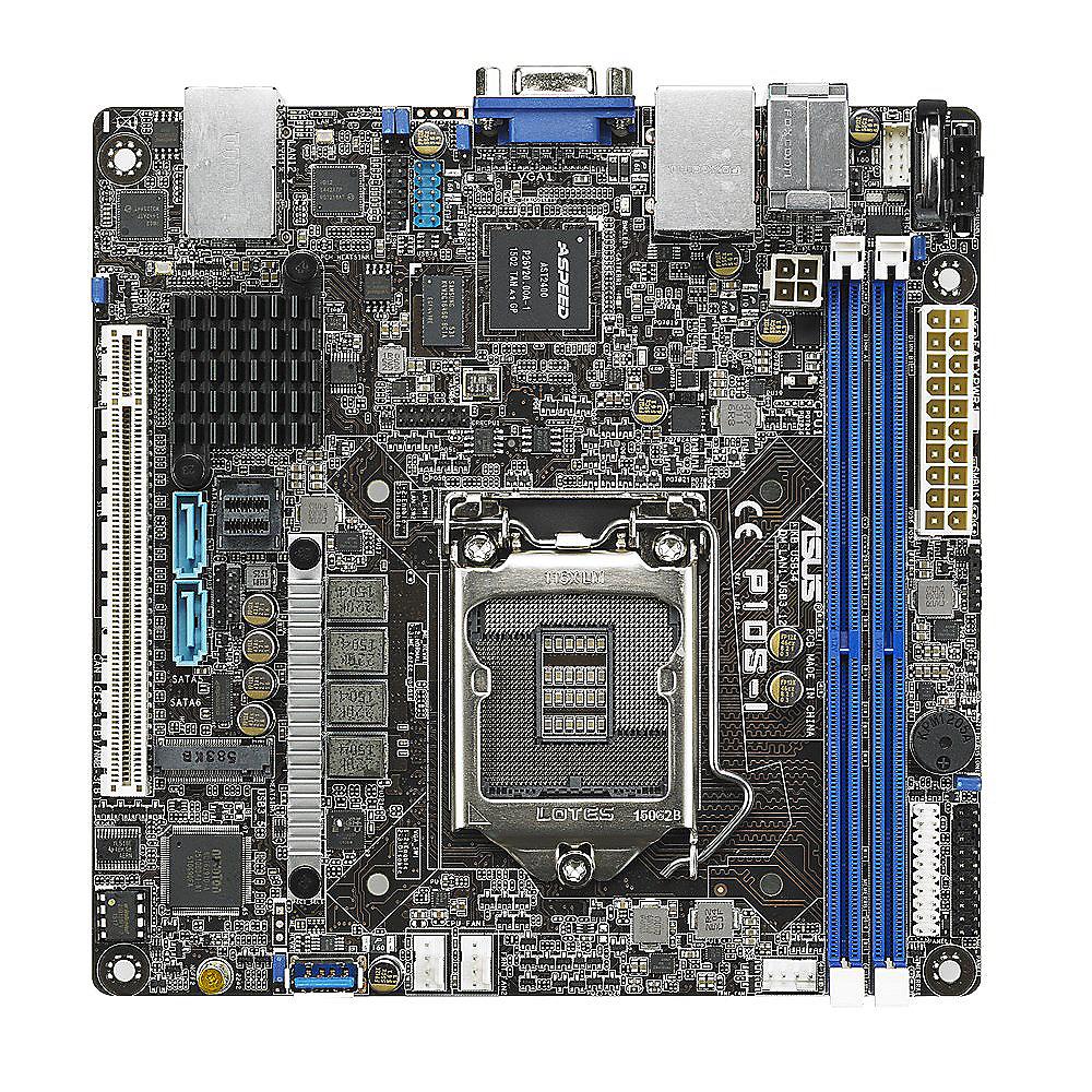 ASUS P10S-I 2x GL/USB3.1/M.2/SATA600/VGA Mini-ITX Mainboard C232 Sockel 1151, ASUS, P10S-I, 2x, GL/USB3.1/M.2/SATA600/VGA, Mini-ITX, Mainboard, C232, Sockel, 1151