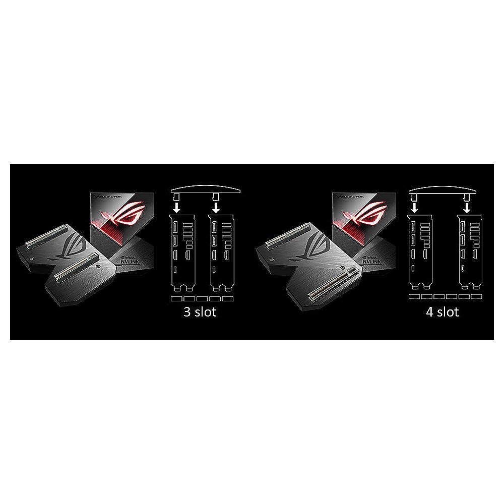 ASUS ROG RTX NVLink Bridge (3-slot, 60 mm), mit AURA