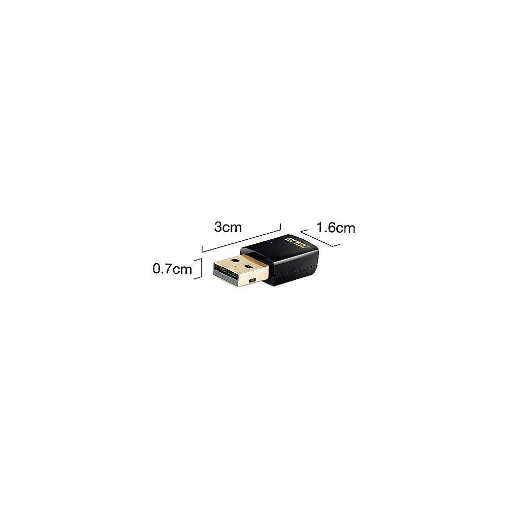 ASUS USB-AC51 Dualband Wireless-AC600 WLAN-Adapter