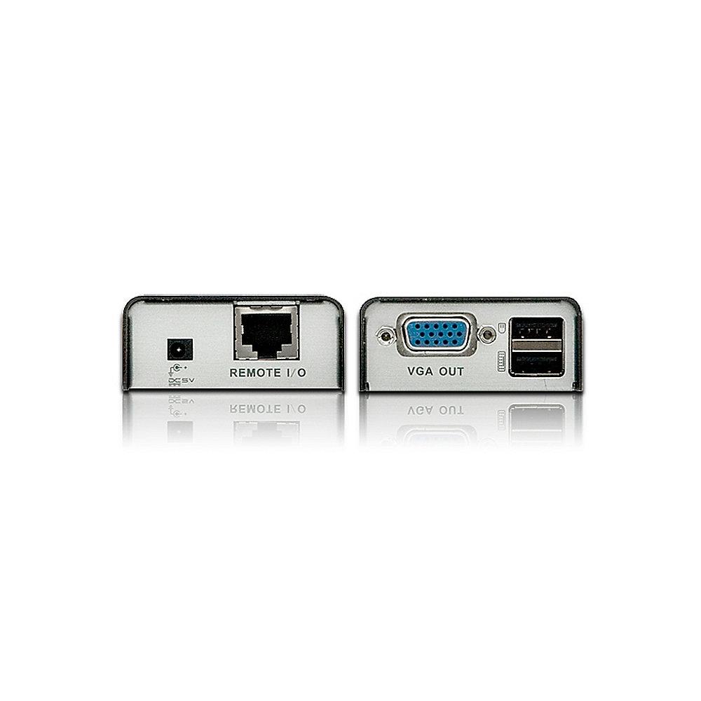 Aten CE100 USB VGA Mini KVM Extender 100m, schwarz/silber, Aten, CE100, USB, VGA, Mini, KVM, Extender, 100m, schwarz/silber
