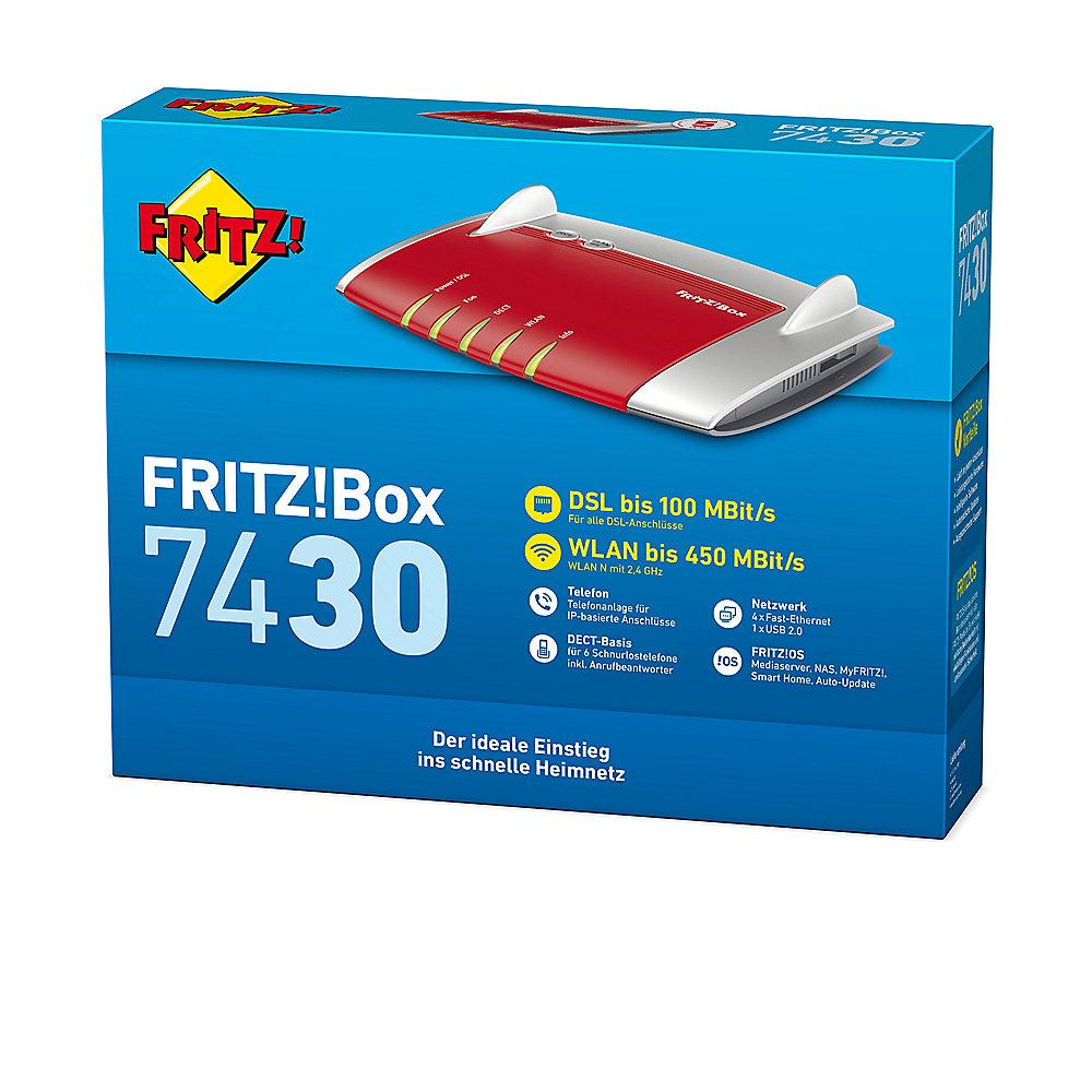 AVM FRITZ!Box 7430 WLAN-n VoIP ADSL/VDSL Modem Router DECT IP-basiert