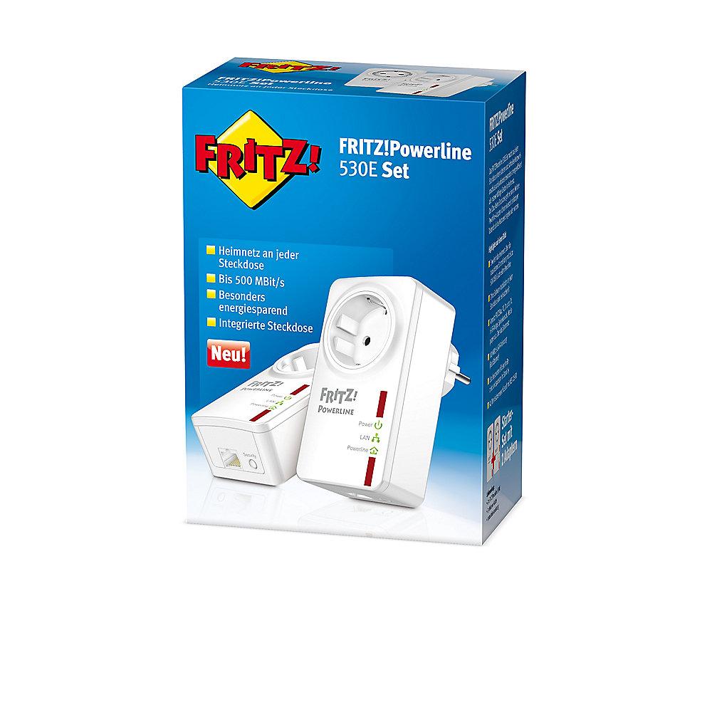 AVM FRITZ!Powerline 530E Set (500 Mbit/s, Fast-Ethernet-LAN, Steckdose)