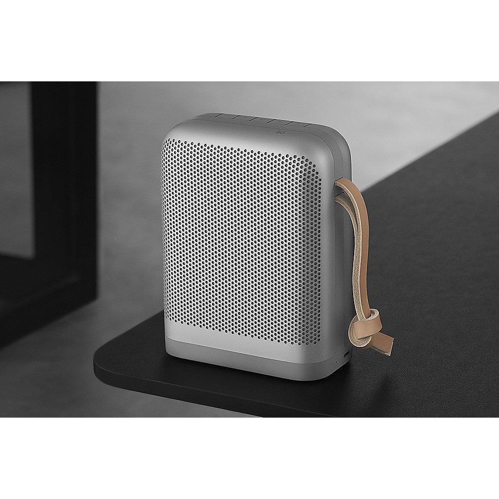 B&O PLAY BeoPlay P6 silber Bluetooth Lautsprecher USB-C Sprachsteuerung