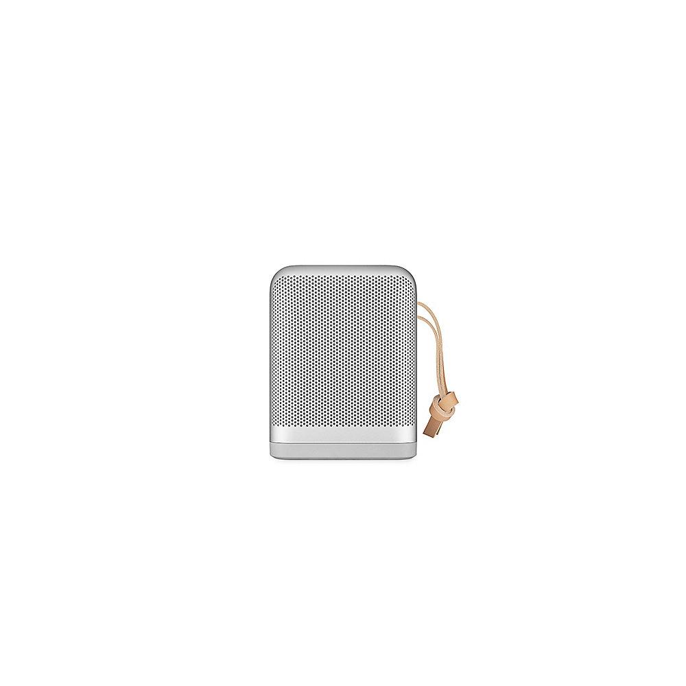 B&O PLAY BeoPlay P6 silber Bluetooth Lautsprecher USB-C Sprachsteuerung