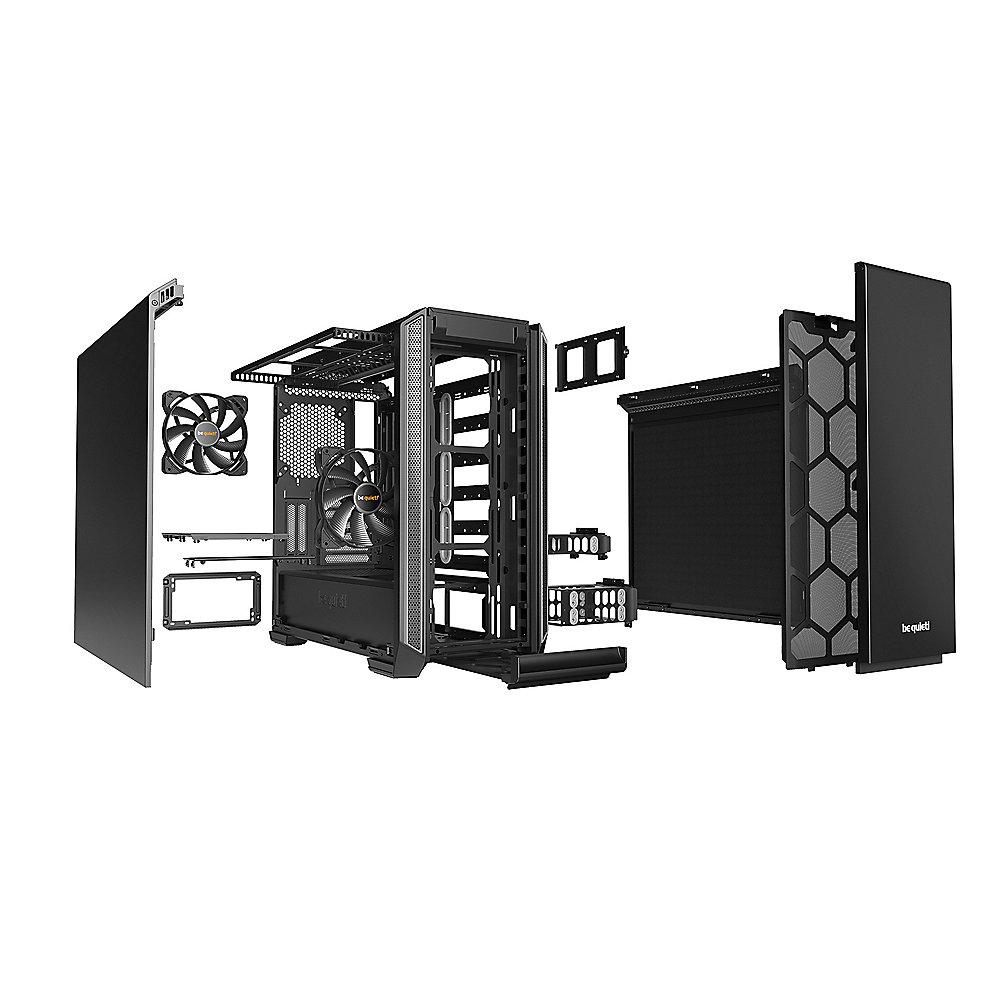 be quiet! Silent Base 601 Silber Midi Tower Gaming Gehäuse, gedämmt