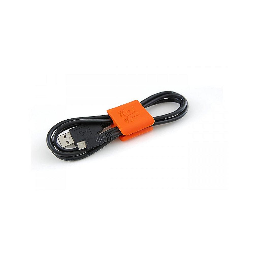 Bluelounge CableClip Kabelbinder mittel grau / orange