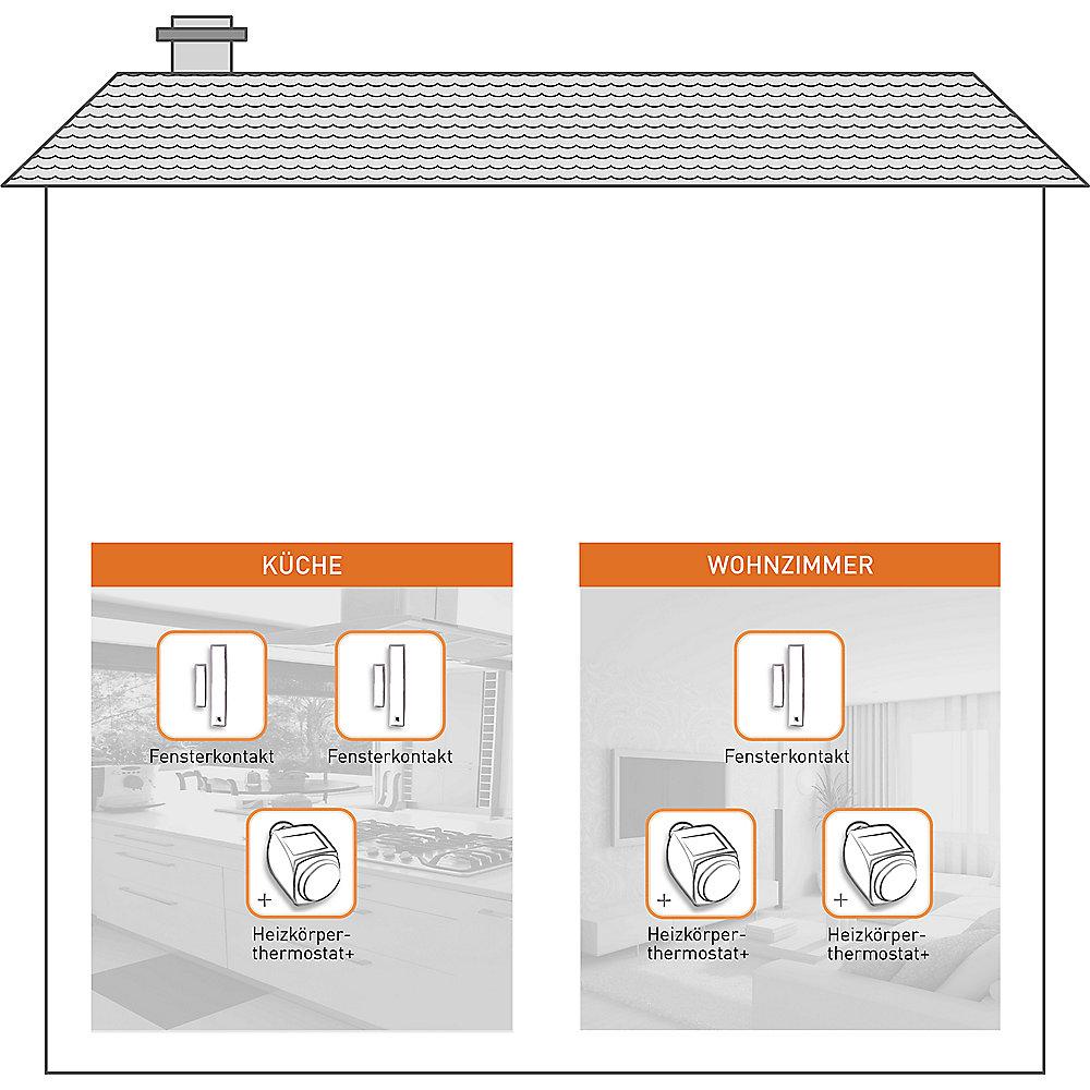 Bluetooth Smart 4er Set Heizkörperthermostat mit Boostfunktion