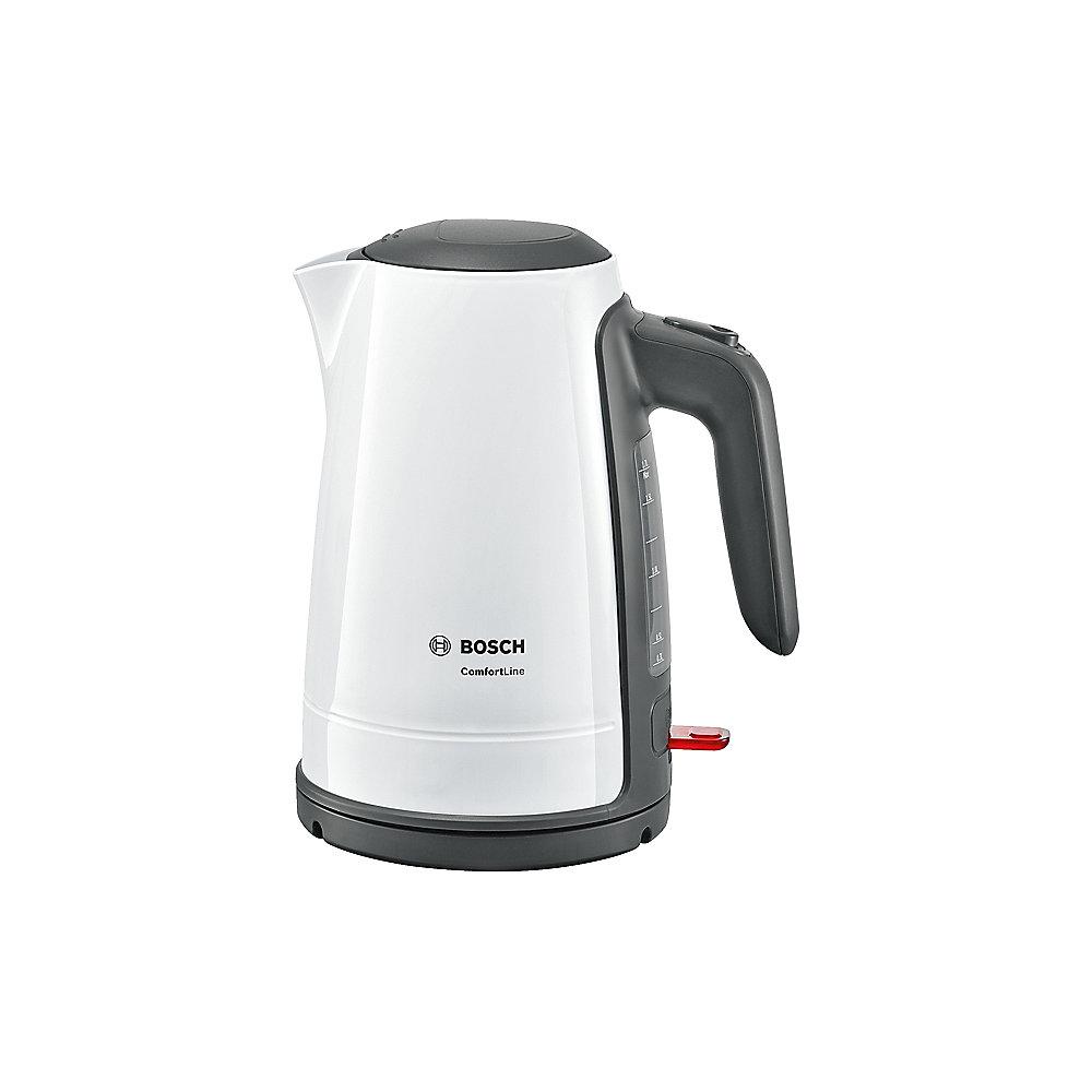 Bosch TWK6A011 ComfortLine Wasserkocher kabellos 1,7 Liter weiß, Bosch, TWK6A011, ComfortLine, Wasserkocher, kabellos, 1,7, Liter, weiß