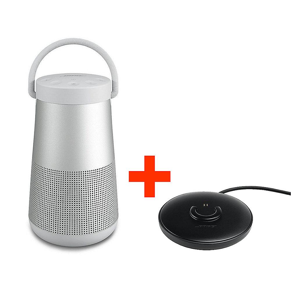 BOSE SoundLink Revolve  Bluetooth Lautsprecher grau   Ladeschale, BOSE, SoundLink, Revolve, Bluetooth, Lautsprecher, grau, , Ladeschale