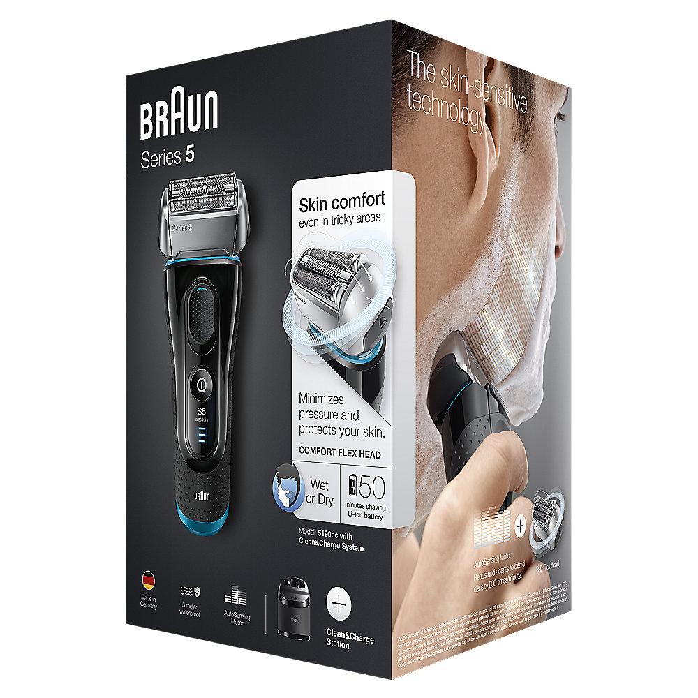 Braun Series 5 - 5190cc Rasierer-System schwarz, Braun, Series, 5, 5190cc, Rasierer-System, schwarz