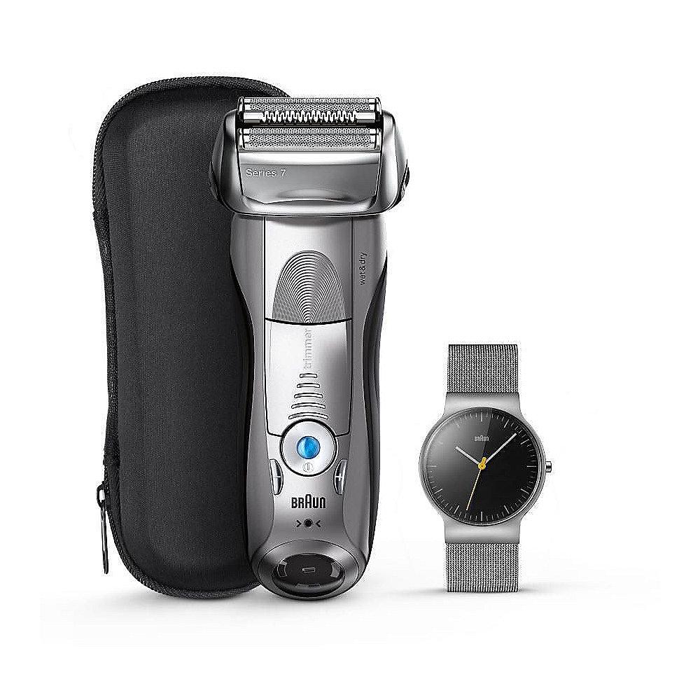 Braun Series 7 - 7893s Rasierer wet & dry silber   Braun Slim Watch Armbanduhr
