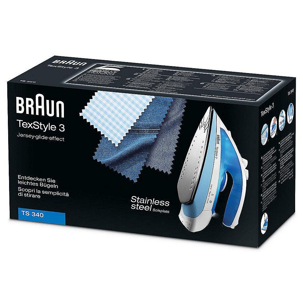 Braun TS 340c TexStyle 3 Dampfbügeleisen weiß/blau