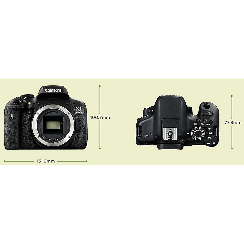 Canon EOS 750D Kit 18-135mm IS STM Spiegelreflexkamera, Canon, EOS, 750D, Kit, 18-135mm, IS, STM, Spiegelreflexkamera