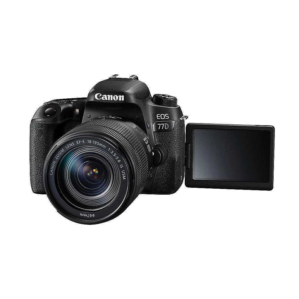 Canon EOS 77D Kit 18-135mm IS USM Spiegelreflexkamera, Canon, EOS, 77D, Kit, 18-135mm, IS, USM, Spiegelreflexkamera