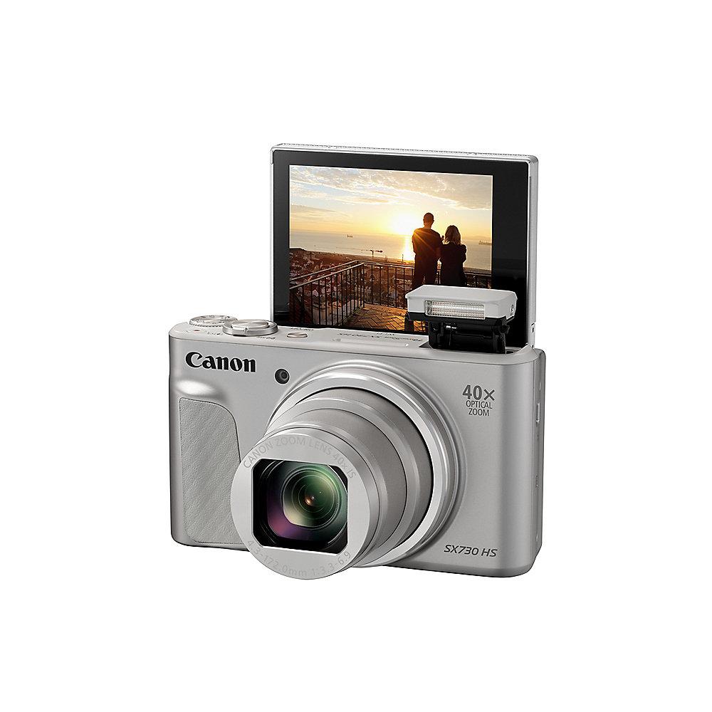 Canon PowerShot SX730 HS Digitalkamera silber, Canon, PowerShot, SX730, HS, Digitalkamera, silber